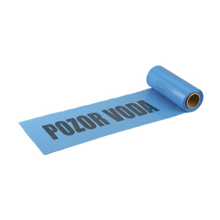 TOPTRADE páska výstražná, nelepící, "Pozor voda",modrá, 22 cm x 0,07 mm x 50 m