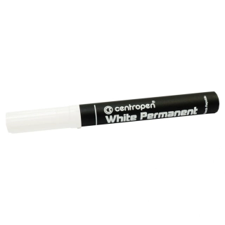 CENTROPEN 8586/1 permanentní značkovač, bílý, 2,5 mm, 10 ks