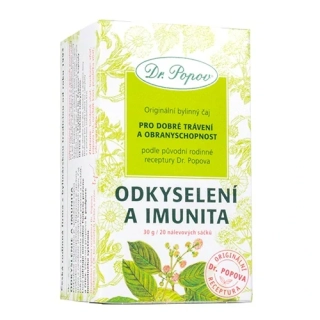 Odkyselení + imunita – porcovaný bylinný čaj 30 g (20 sáčků)