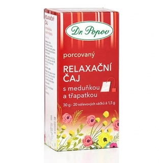 Dr. Popov – Relaxační čaj s meduňkou a třapatkou, porcovaný, 30 g (20 sáčků)