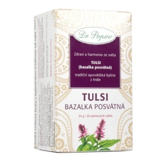 Tulsi (bazalka posvátná) – bylinný čaj 30 g, 20 sáčků