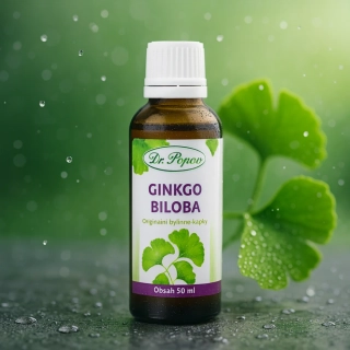 Ginkgo biloba, originální bylinné kapky, 50 ml Dr. Popov