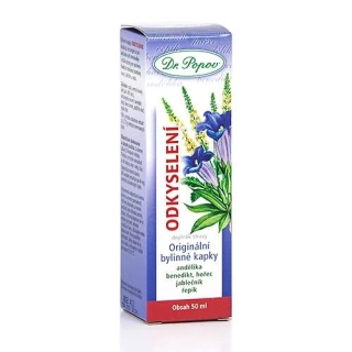 Odkyselení, originální bylinné kapky, 50 ml Dr. Popov