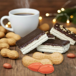 Arašídové oplatky polomáčené 600 g (cca 24 ks)