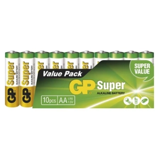 GP Super AA (LR6) alkalické baterie – sada 10 ks, 1,5 V