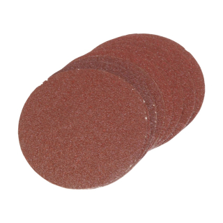 TOPTRADE brusné kotouče se suchým zipem P120, Ø 115 mm, 10 ks