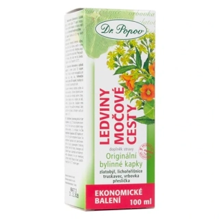 Ledviny – močové cesty, originální bylinné kapky, 100 ml Dr. Popov