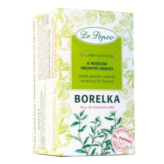 Dr. Popov Borelka – porcovaný čaj 30 g (20 sáčků)