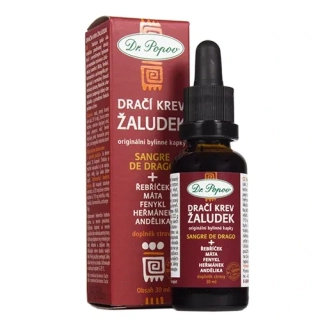Tinktura Dračí krev ŽALUDEK, 30 ml Dr. Popov