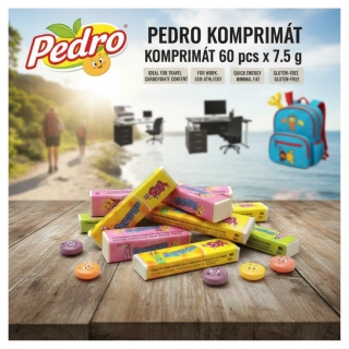 Komprimát 60 ks × 7,5 g – ovocné komprimátové bonbony Pedro