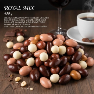 Královská směs – mandle a lískové ořechy v čokoládě a jogurtu 450 g