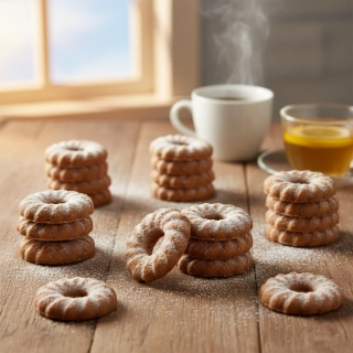 Kakaové věnečky 700 g (7×100 g) – kakaové sušenky obalované cukrem