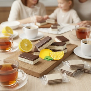 Citronové oplatky polomáčené 600 g