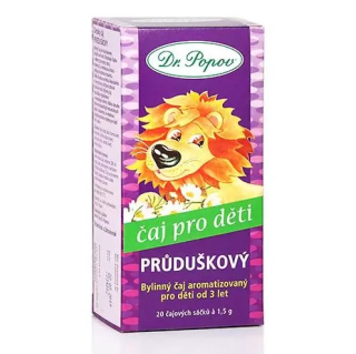 Průduškový dětský bylinný čaj Dr. Popov 30 g (20 sáčků)