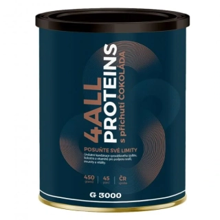 4ALL PROTEINS Čokoláda – lahodný mléčný nápoj se syrovátkovým izolátem, vyvážený komplex živin s prebiotiky