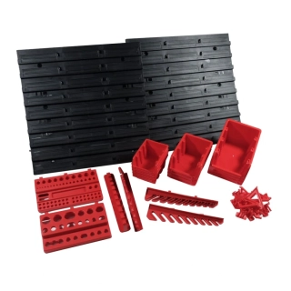 Plastový ekobox – sada 10 boxů, 2 panely a 2 držáky, 800×195×400 mm