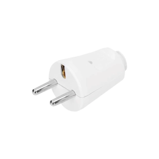Síťová vidlice pro pohyblivý přívod, přímý vývod 250 V/16 A, IP20 – bílá