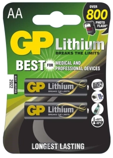 Baterie GP Lithium FR6 (AA) 1,5 V – blistr 2 ks