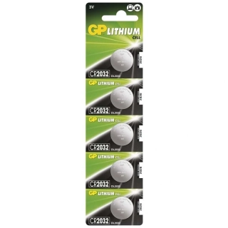 GP CR2032 lithium – knoflíková baterie 3 V, 220 mAh (5 ks)