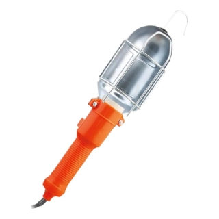 Montážní lampa E27, 230 V, kabel 5 m, oranžová, kovová mřížka