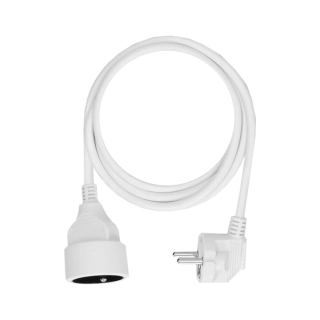 Prodlužovací přívod 1 zásuvka (spojka), 3 m, 3×1 mm², bílý