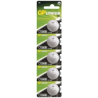 Baterie GP CR2430 lithiová 3 V, 300 mAh – blistr 5 ks