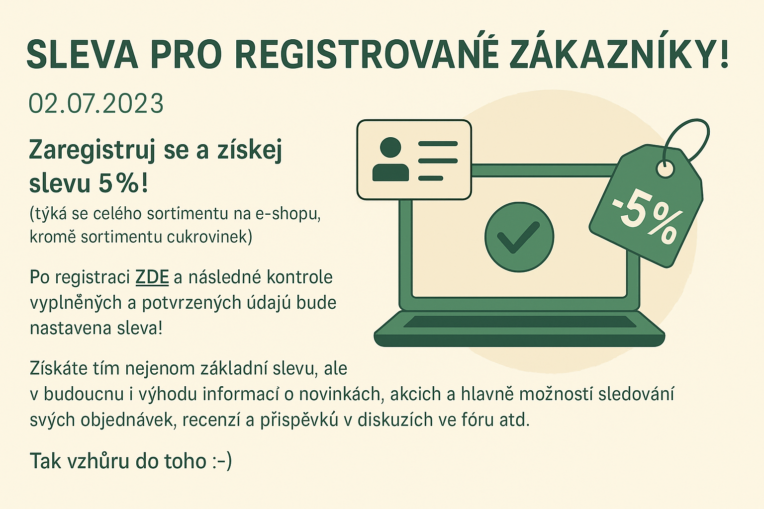 Sleva pro zákazníky